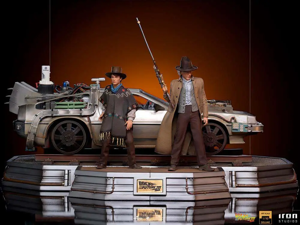 Statue bttf iii delorean 1/10 set